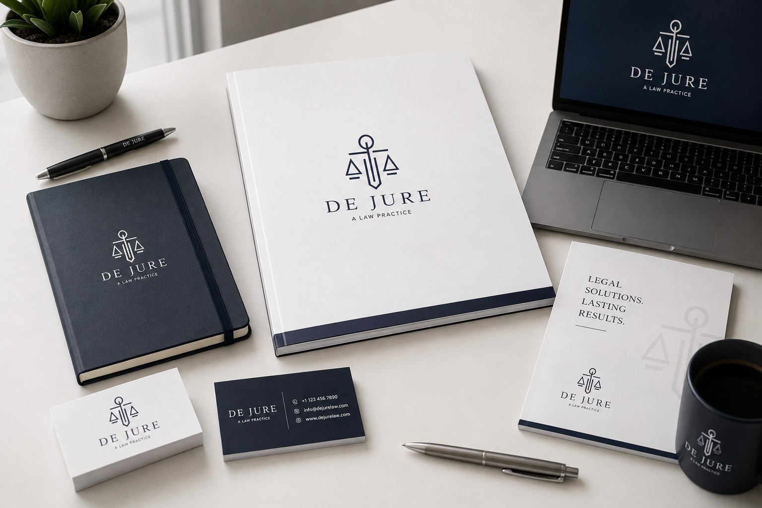 De Jure Chambers identity and stationery suite